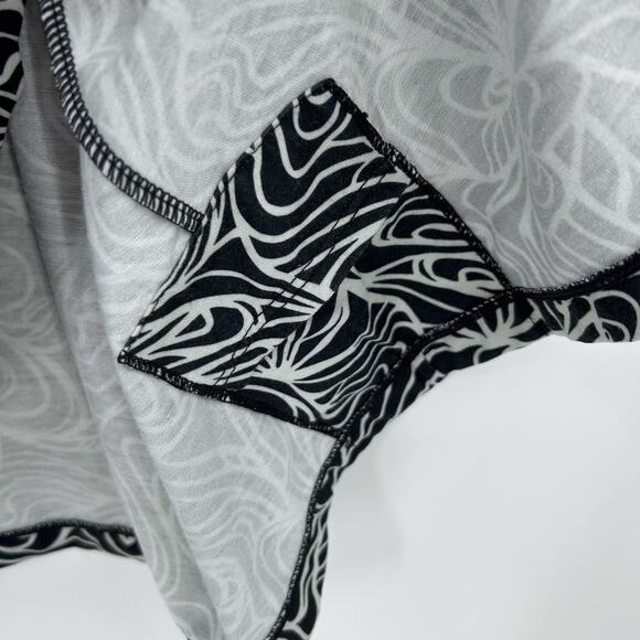 prAna Kaley Lagoon Long Sleeve Dress Black White Fit Flare Womens Size Small - Picture 11 of 12